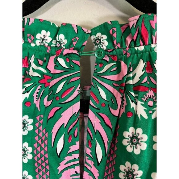 Charter Club Dress XL Green Midi Floral Boho Western Feminine Retro preppy girly - Picture 8 of 12